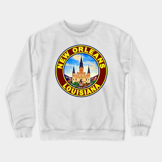 New Orleans Louisiana Saint Louis Louisiana The Big Easy St LA Mardi Gras Crewneck Sweatshirt by TravelTime